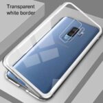 magnetisk glas bakfodral Samsung s9 silver