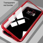 Magnetisk glas bakfodral för Samsung S8 röd