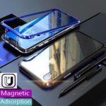 magnetisk glas bakfodra för iPhone Xs max blå
