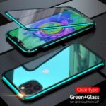 magnetisk glas bakfodra för iPhone Xs max grön