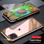 magnetisk glas bakfodral Samsung s9 guld