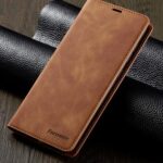 hög kvalitetfodral för Samsung S10 plus brun
